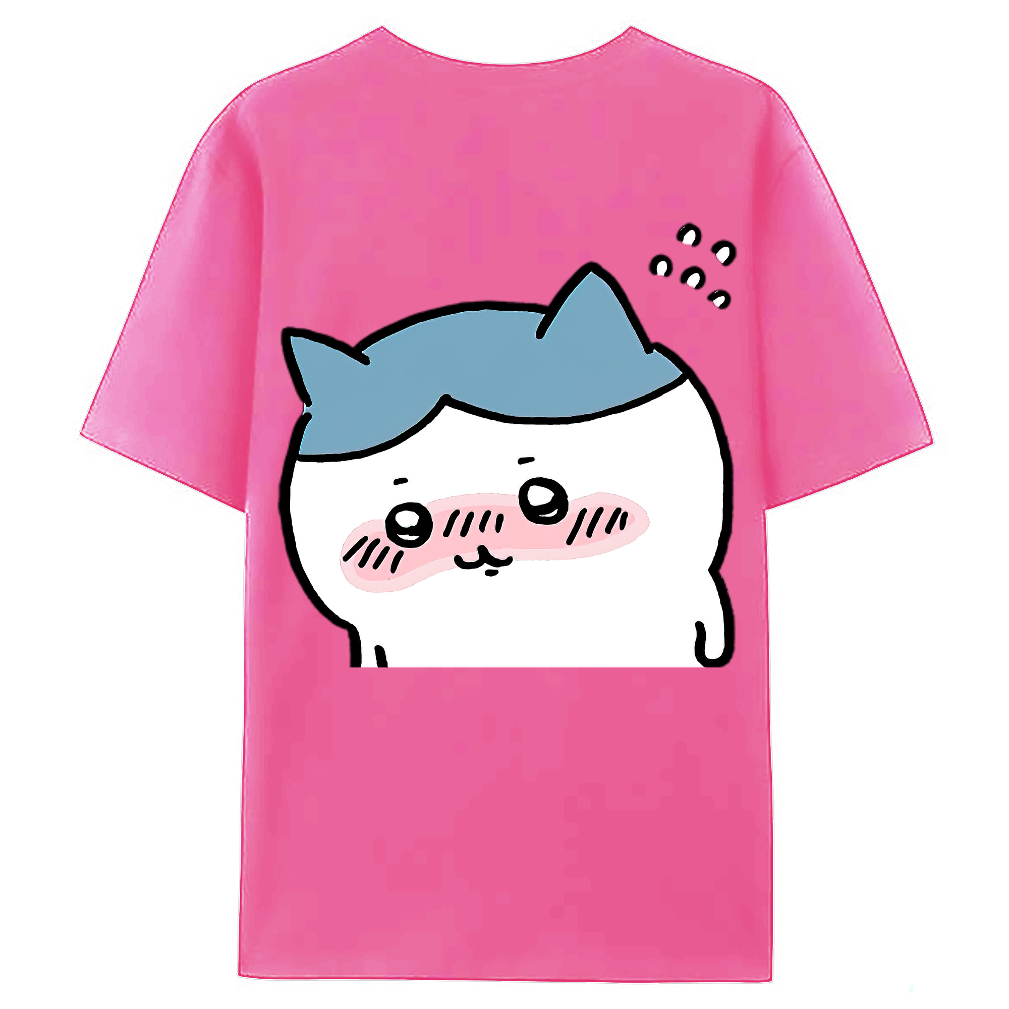（画像用） ちいかわ ハチワレ Chii-kawa hachiware レディース半袖Tシャツ(バックプリント)